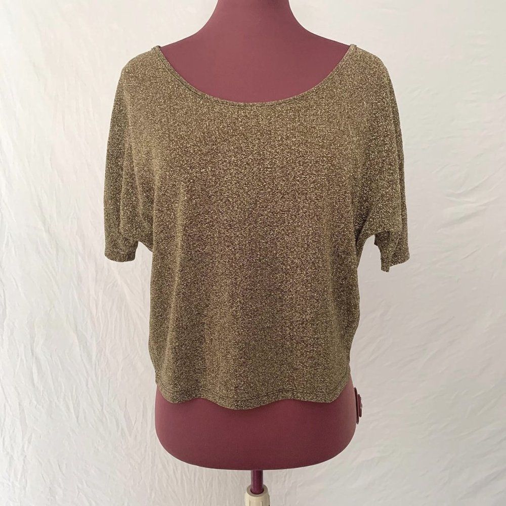 Gold Metallic Going Out Top from Express